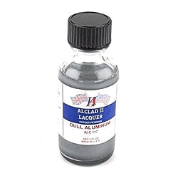 Alclad II Dull Aluminum Model Paint in 1-ounce bottle for realistic finishes on model kits