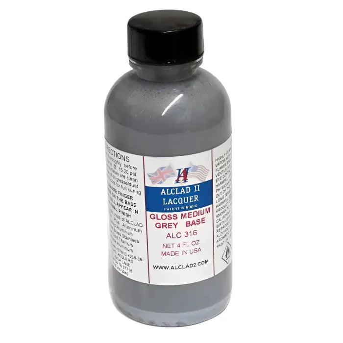 Alclad II Gloss Medium Gray Model Paint - 4oz Lacquer - Arizona Hobbies LLC