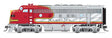 Broadway Limited 6658 HO EMD F3A Santa Fe ATSF 31C red and silver Warbonnet diesel locomotive