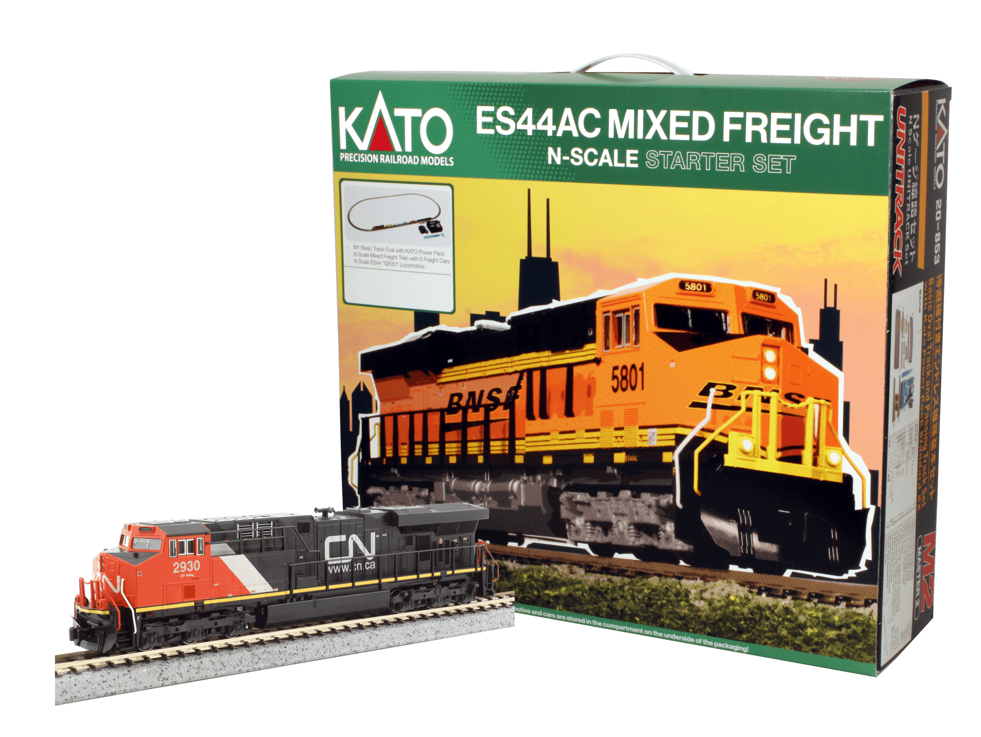 N ES44AC "Gevo" and Mixed Freight Starter set - Canadian National