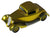 Model car painted with Candy Golden Yellow enamel paint, featuring a glossy exterior and classic design