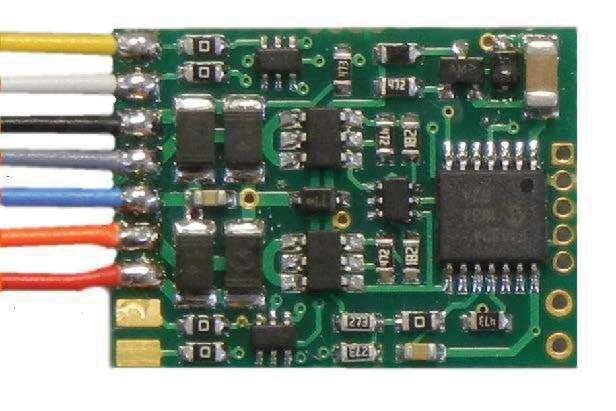 D13W 4-Function DCC Control Decoder - Wired -- Single 1.03 x .63 x .19"  26 x 16.5 x 4.7mm