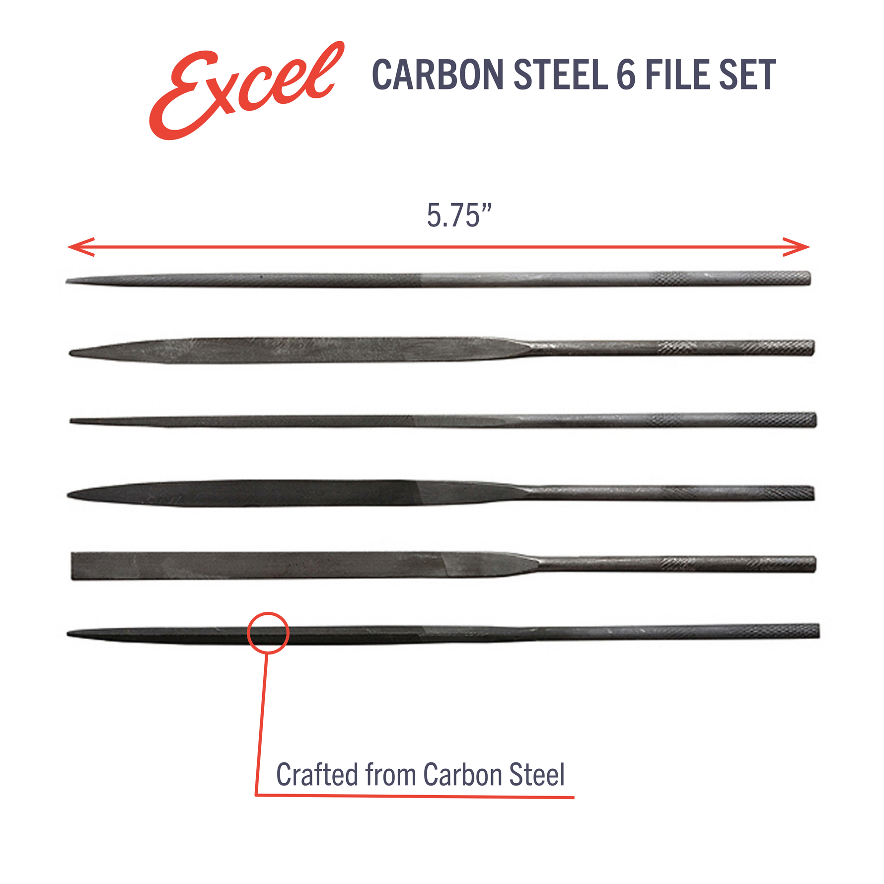 6 Assorted Needle Files Set