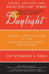 Dining aboard the Route of the Daylight: Dining Car Recipes of the Southern Pacific Railroad, October 1, 1944