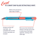 K73 Smart Snap Blade Knife