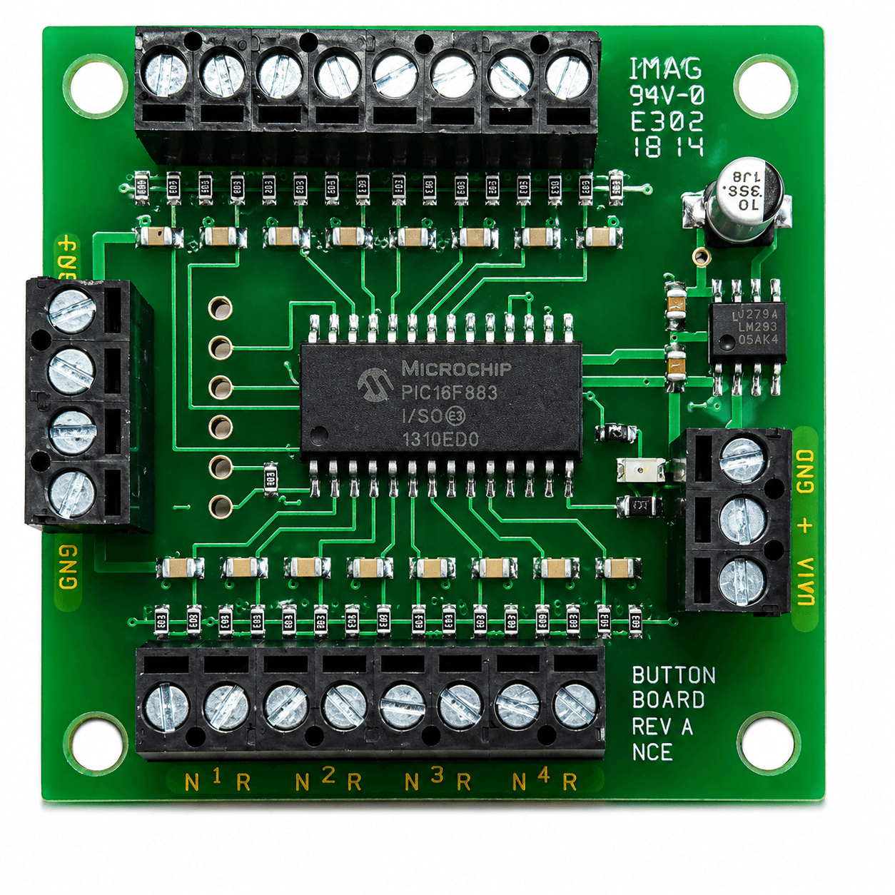 NCE 524-152 Button Board – Accessory Control Interface (Use with 0151)