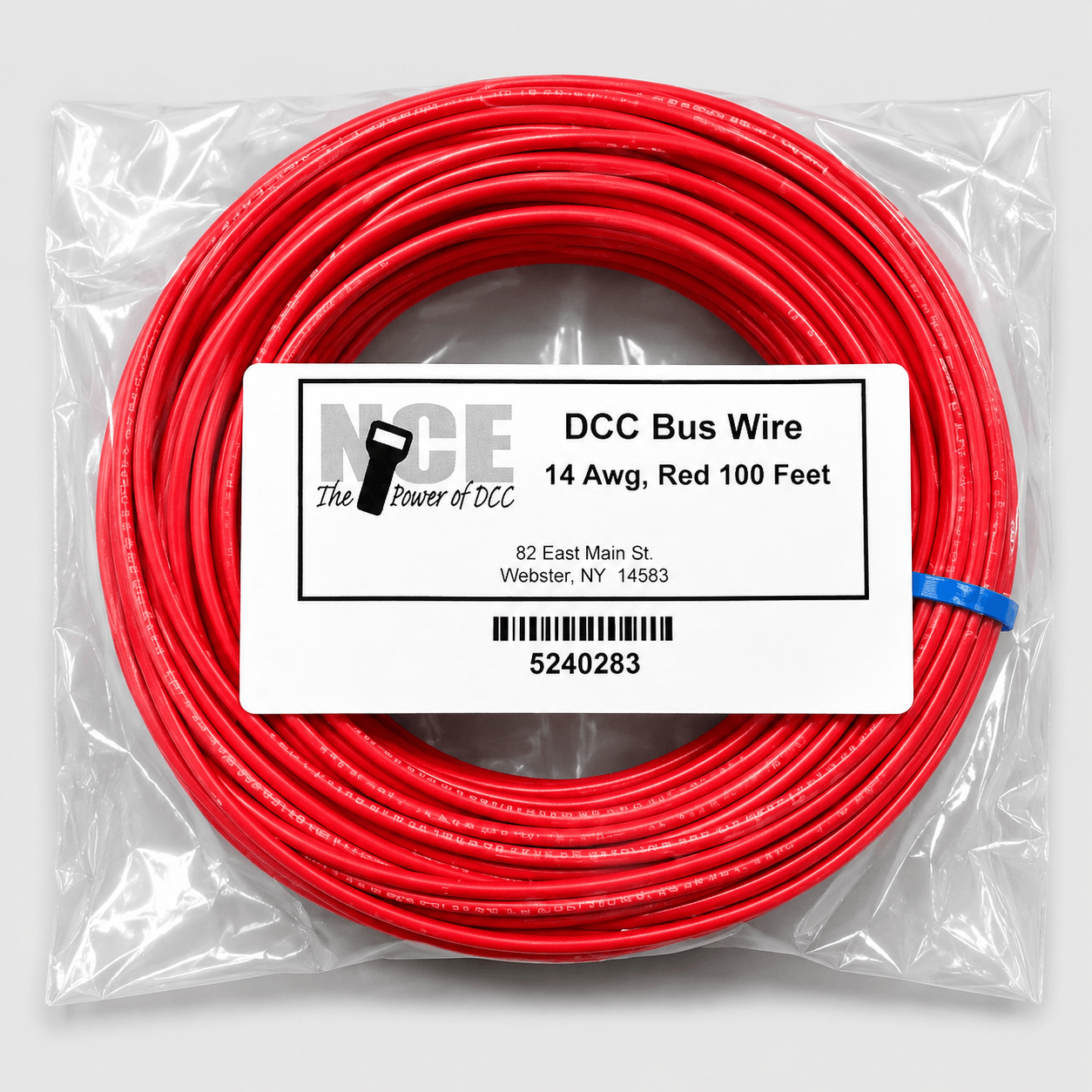 NCE 524-283 DCC Main Bus Wire – Red 100 Feet (14 AWG)