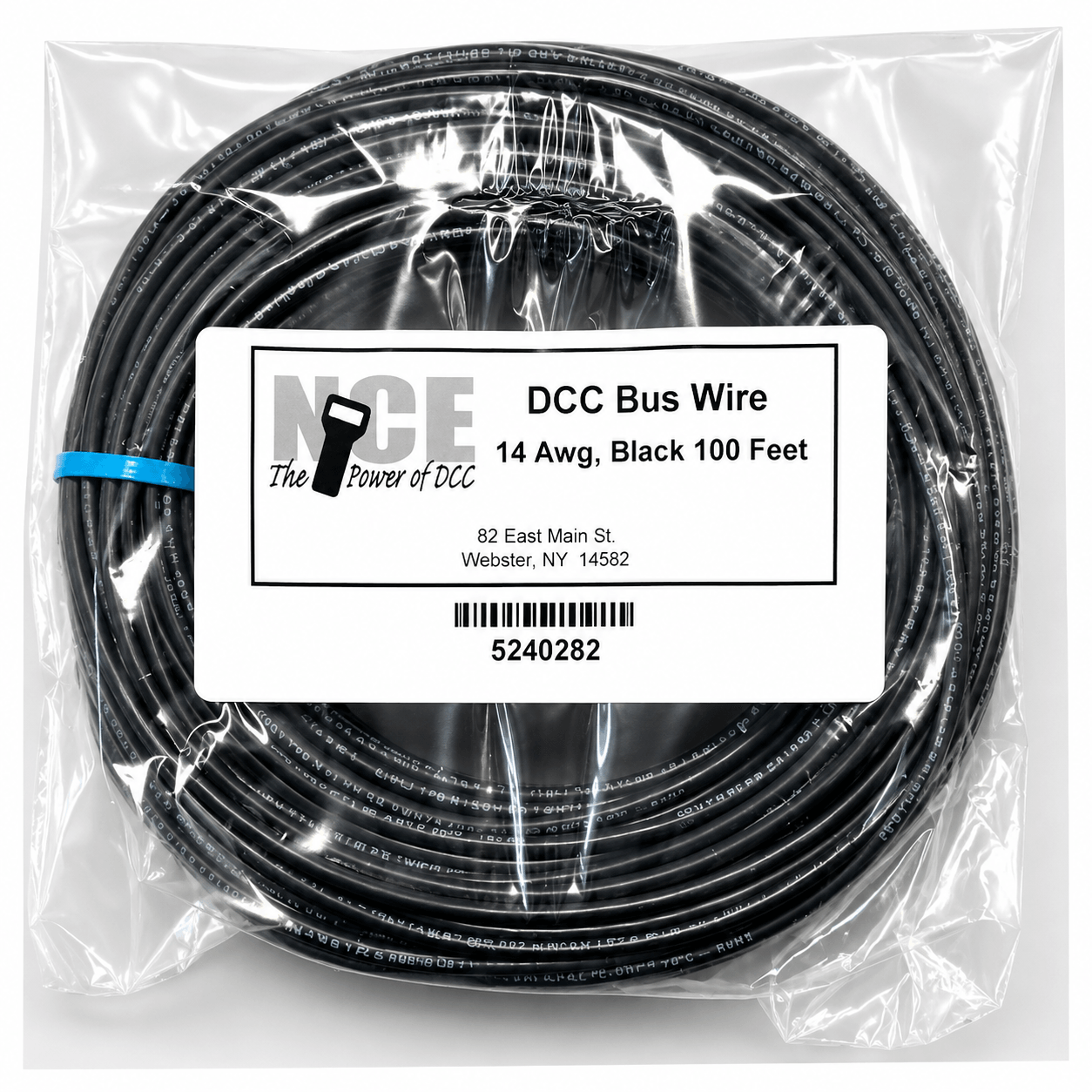 NCE 524-284 DCC Main Bus Wire – Black 25 Feet (14 AWG)
