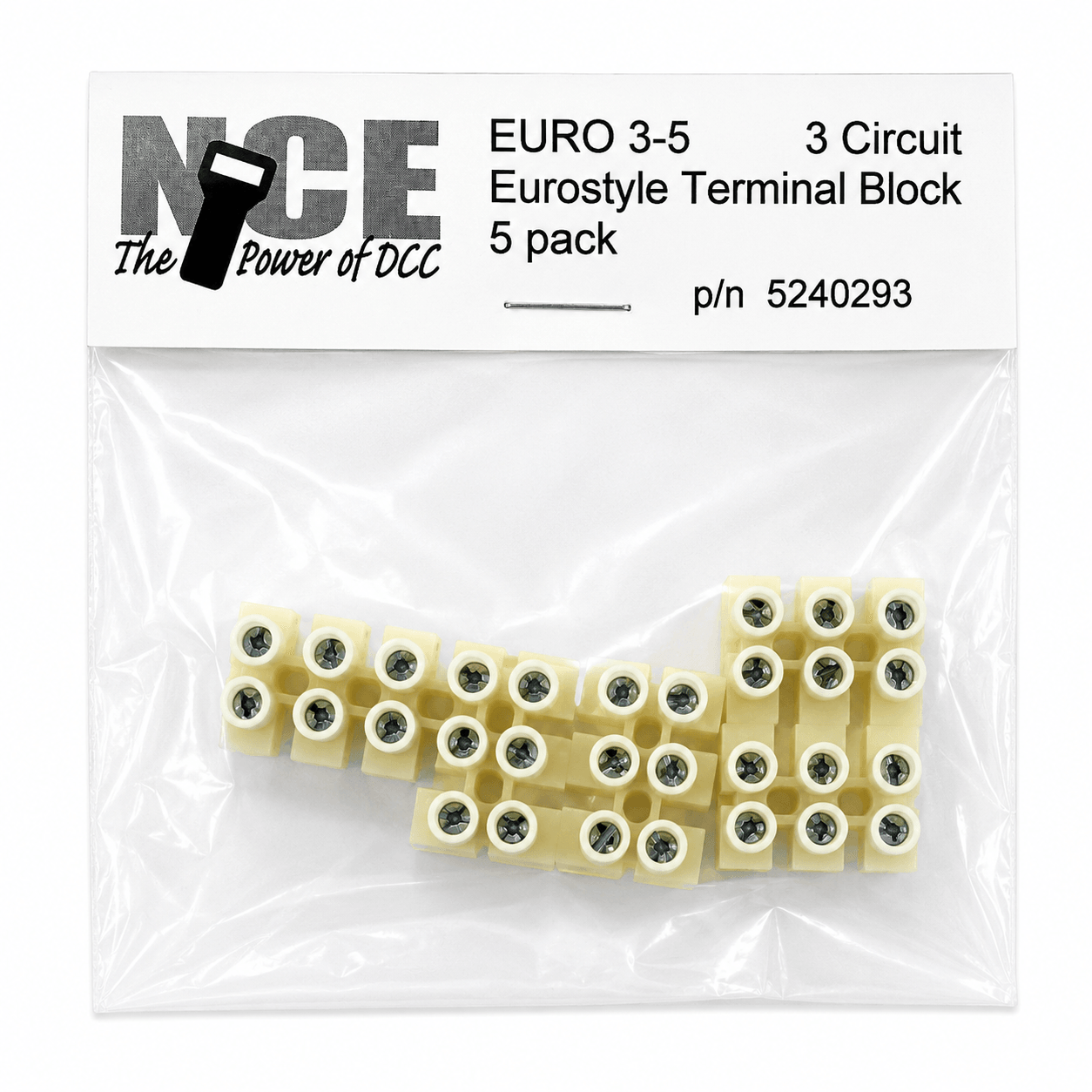 NCE 524-293 Euro 3-5 Terminal Strip (5-Pack)