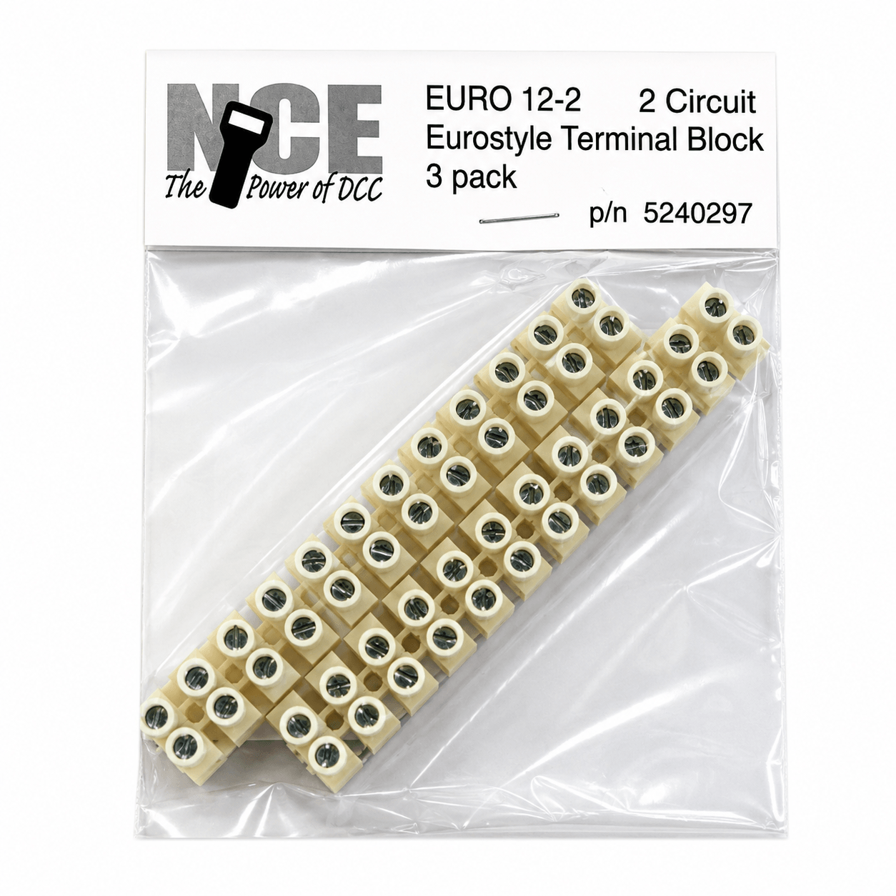 NCE 523-297 Euro 12-2 Terminal Strip (2-Pack)
