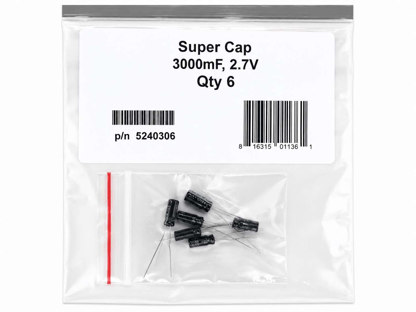 NCE 524-306 300µF 2.7V Capacitor Kit (6-Pack)