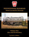 Pennsylvania Railroad diesel locomotive book featuring Alco and GE switchers with detailed photos