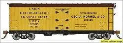 HO GARX 37' Meat Reefer: Geo. A. Hormel 4 car pack - Arizona Hobbies LLC