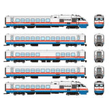 Rapido HO Scale Amtrak RTL Turboliner – Phase III Early Paint Scheme – DCC/Sound Set #1 (#25501)