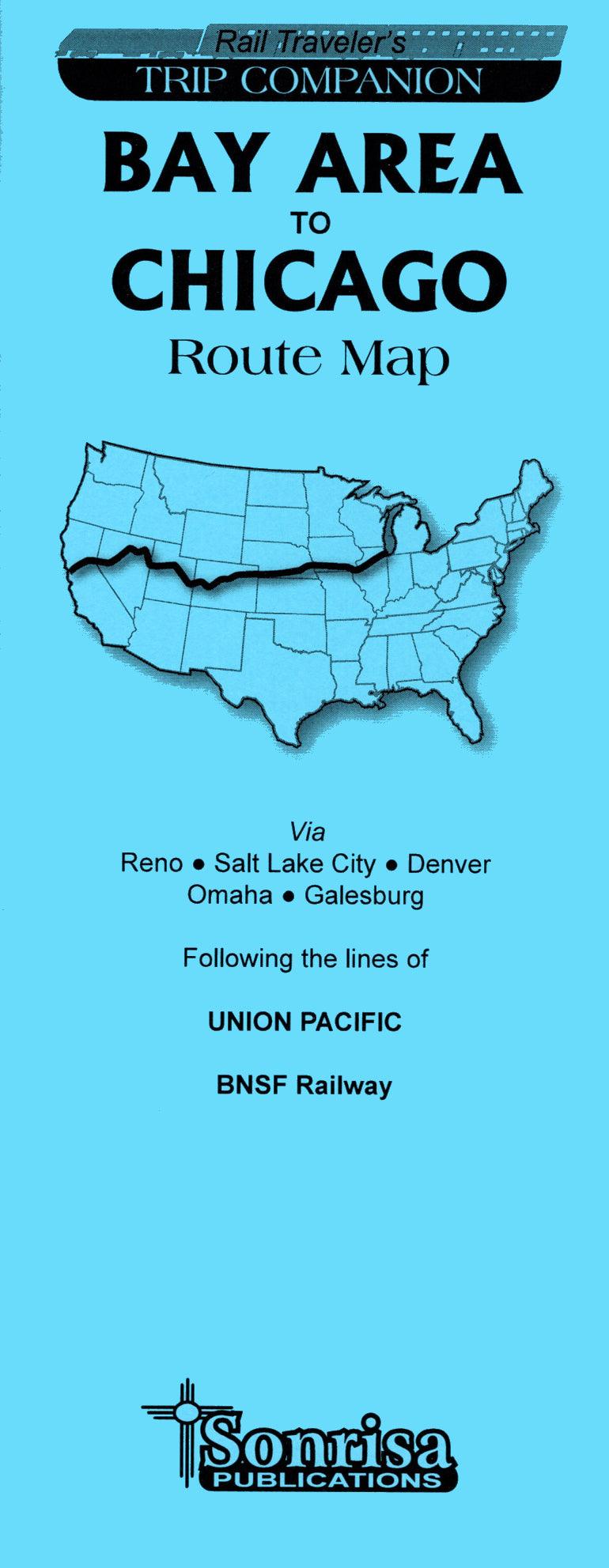 AMTRAK Bay Area to Chicago Route Maps - Arizona Hobbies LLC