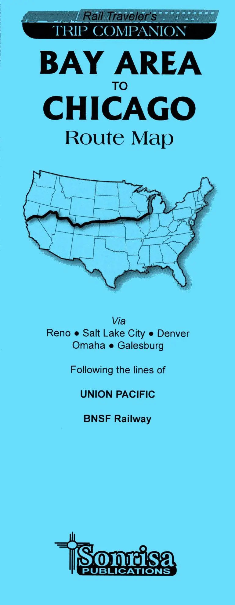 AMTRAK Bay Area to Chicago Route Maps - Arizona Hobbies LLC