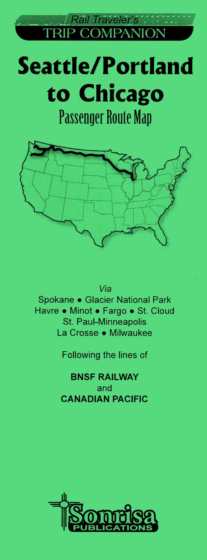 AMTRAK Seattle/Portland to Chicago Route Maps - Arizona Hobbies LLC
