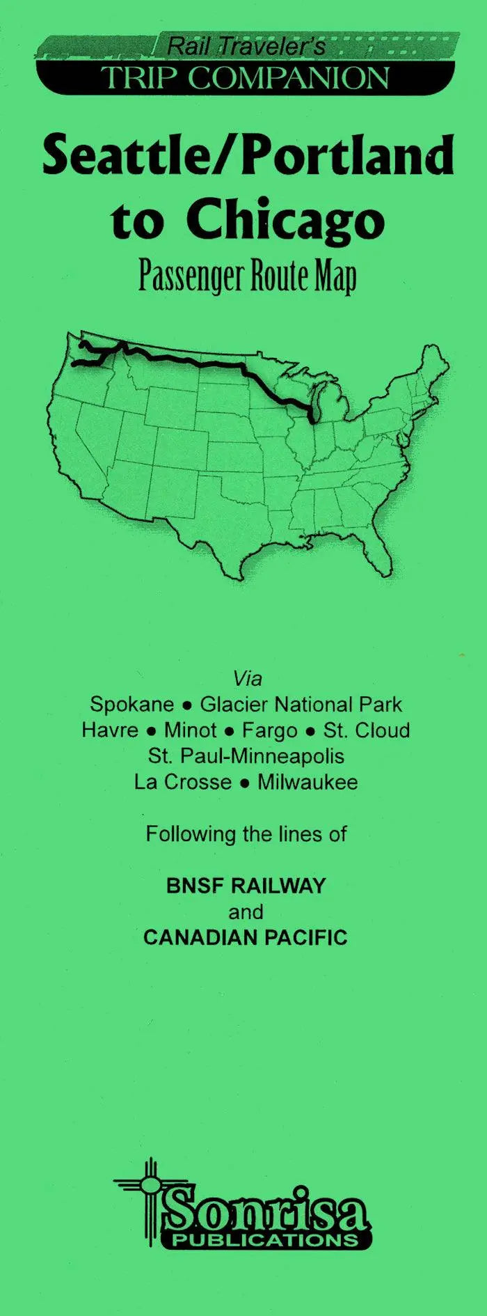 AMTRAK Seattle/Portland to Chicago Route Maps - Arizona Hobbies LLC