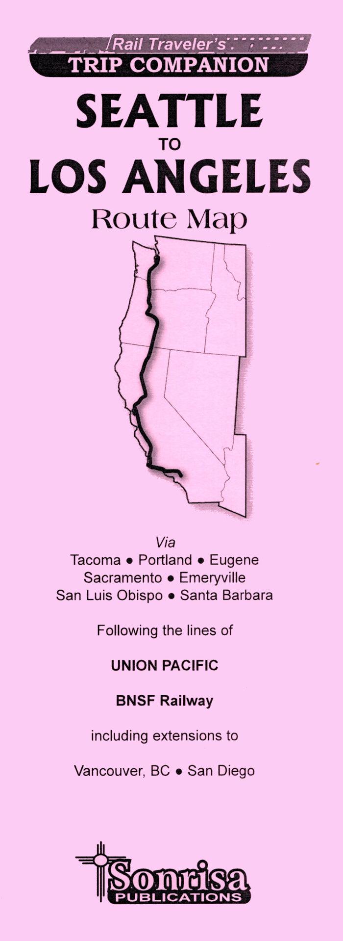 AMTRAK Seattle to Los Angeles Route Maps - Arizona Hobbies LLC