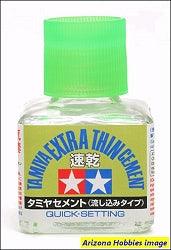 Extra-Thin Quick-Setting Plastic Cement 40ml Tamiya - Arizona Hobbies LLC