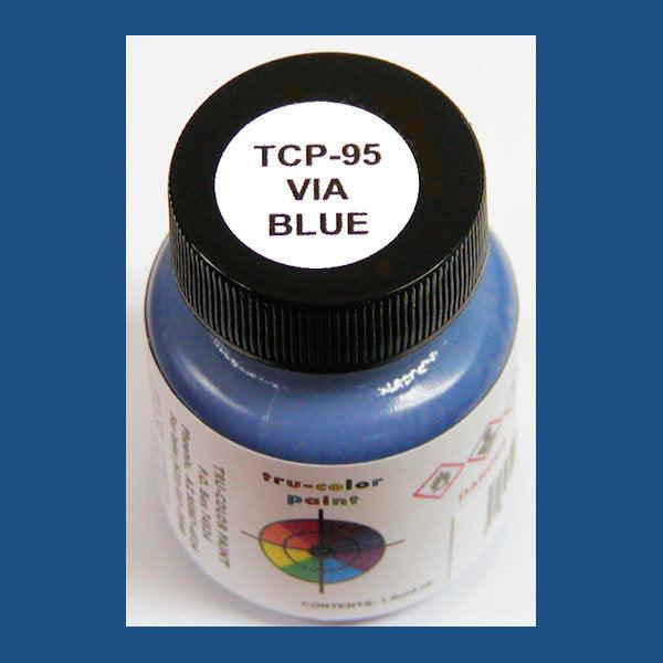 VIA Rail BLUE 1 oz bottle (Airbrush-ready) Tru-Color Paint - Arizona Hobbies LLC
