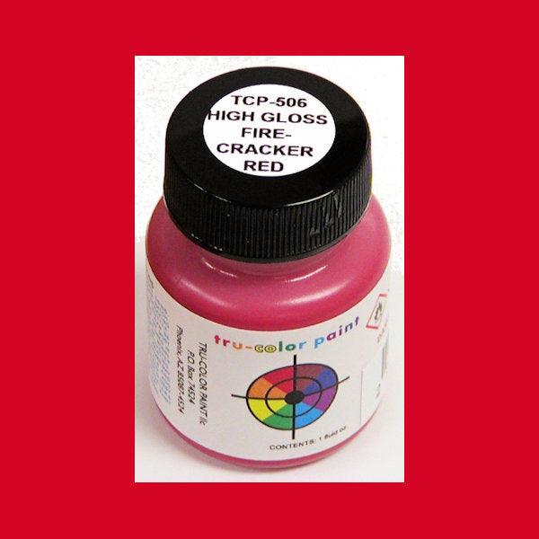 High-gloss FIRECRACKER RED 1 oz bottle (Airbrush-ready) Tru-Color Paint - Arizona Hobbies LLC