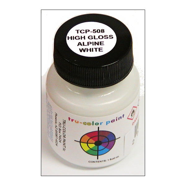 High-gloss ALPINE WHITE 1 oz. bottle (Airbrush-ready) TCP-508-1