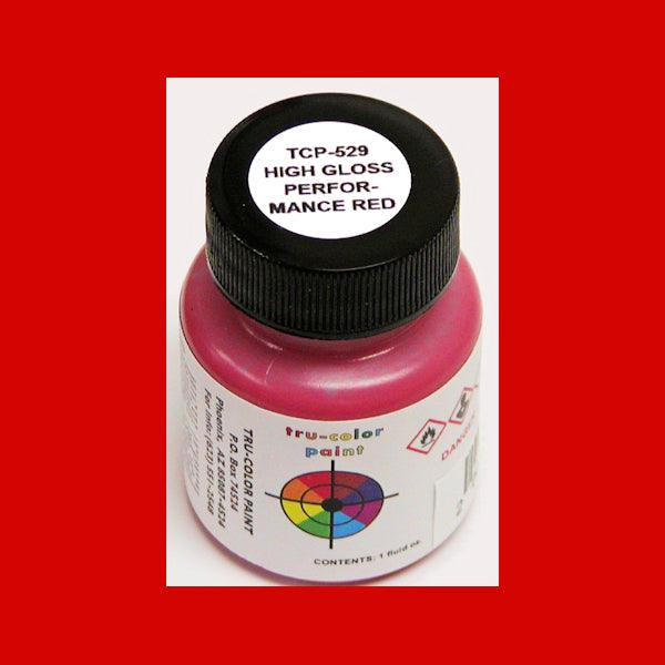 High-gloss PERFORMANCE RED 1 oz bottle (Airbrush-ready) Tru-Color Paint - Arizona Hobbies LLC