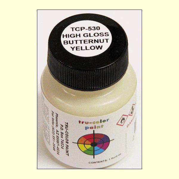 High-gloss BUTTERNUT YELLOW 1 oz bottle (Airbrush-ready) Tru-Color Paint - Arizona Hobbies LLC