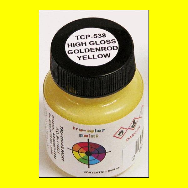 High-gloss GOLDENROD YELLOW 1 oz bottle (Airbrush-ready) Tru-Color Paint - Arizona Hobbies LLC