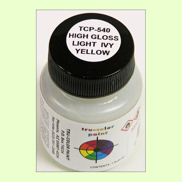 High-gloss LIGHT IVY YELLOW 1 oz bottle (Airbrush-ready) Tru-Color Paint - Arizona Hobbies LLC