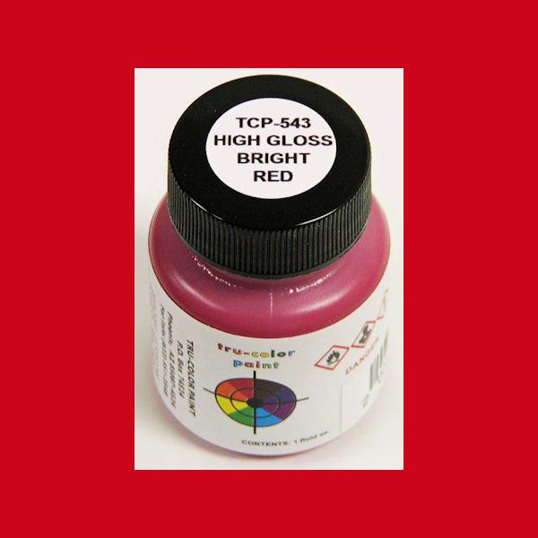 High-gloss BRIGHT RED 1 oz bottle (Airbrush-ready) Tru-Color Paint - Arizona Hobbies LLC