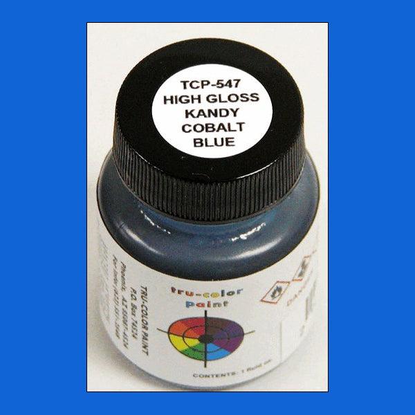 High-gloss KANDY COBALT BLUE (Transparent) 1 oz bottle (Airbrush-ready) Tru-Color Paint - Arizona Hobbies LLC