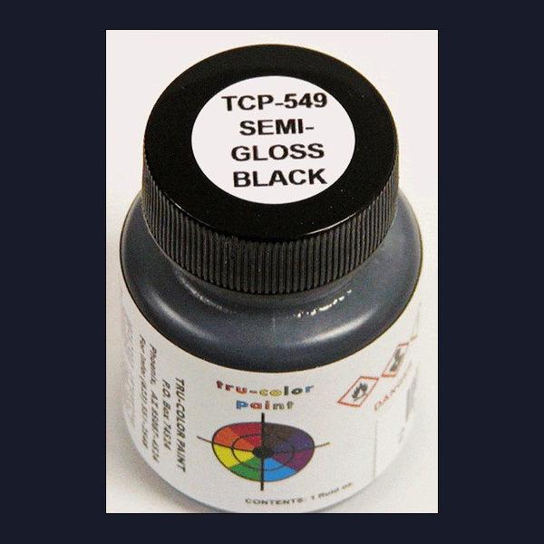 Semi-Gloss BLACK 1 oz bottle (Airbrush-ready) Tru-Color Paint - Arizona Hobbies LLC
