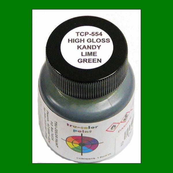 High-gloss KANDY LIME-GREEN 1 oz bottle (Airbrush-ready) Tru-Color Paint - Arizona Hobbies LLC