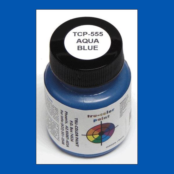 High-gloss AQUA BLUE 1 oz bottle (Airbrush-ready) Tru-Color Paint - Arizona Hobbies LLC