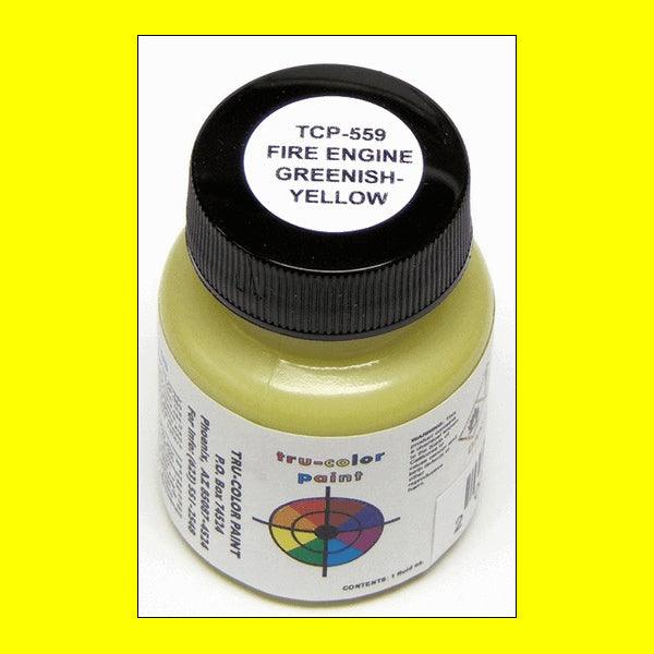 High-gloss FIRE ENGINE GREENISH-YELLOW 1 oz bottle (Airbrush-ready) Tru-Color Paint - Arizona Hobbies LLC
