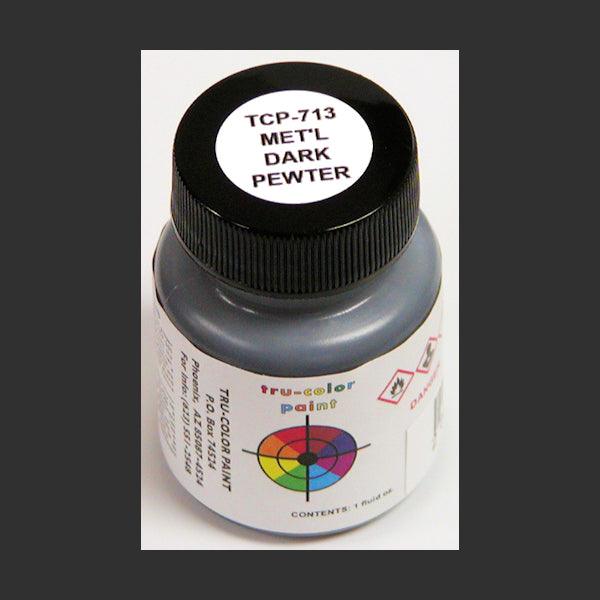 Metallic DARK PEWTER 1 oz bottle (Airbrush-ready) Tru-Color Paint - Arizona Hobbies LLC