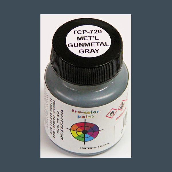 Metallic GUNMETAL GRAY 1 oz bottle (Airbrush-ready) Tru-Color Paint - Arizona Hobbies LLC