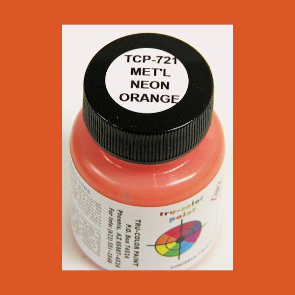 Metallic NEON ORANGE 1 oz bottle (Airbrush-ready) Tru-Color Paint - Arizona Hobbies LLC