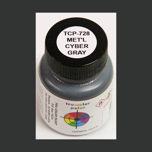 Metallic CYBER GRAY 1 oz bottle (Airbrush-ready) Tru-Color Paint - Arizona Hobbies LLC
