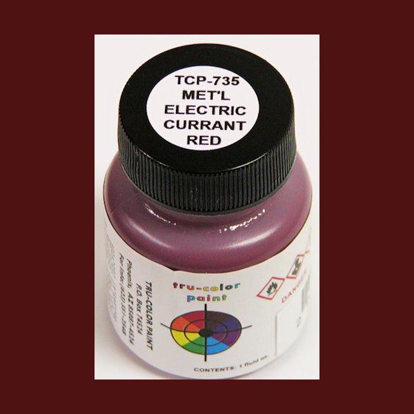 Metallic ELECTRIC CURRANT RED 1 oz bottle (Airbrush-ready) Tru-Color Paint - Arizona Hobbies LLC