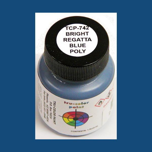 Poly BRIGHT REGATTA BLUE 1 oz bottle (Airbrush-ready) Tru-Color Paint - Arizona Hobbies LLC