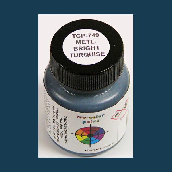Metallic BRIGHT TURQUOISE 1 oz bottle (Airbrush-ready) Tru-Color Paint - Arizona Hobbies LLC