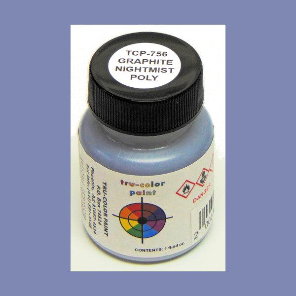 Poly GRAPHITE NIGHTMIST 1 oz bottle (Airbrush-ready) Tru-Color Paint - Arizona Hobbies LLC