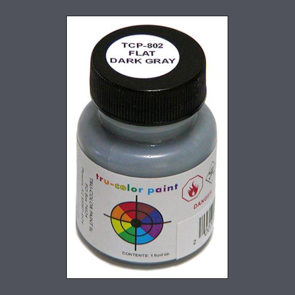 Flat DARK GRAY 1 oz bottle (Paint brush-ready) Tru-Color Paint - Arizona Hobbies LLC