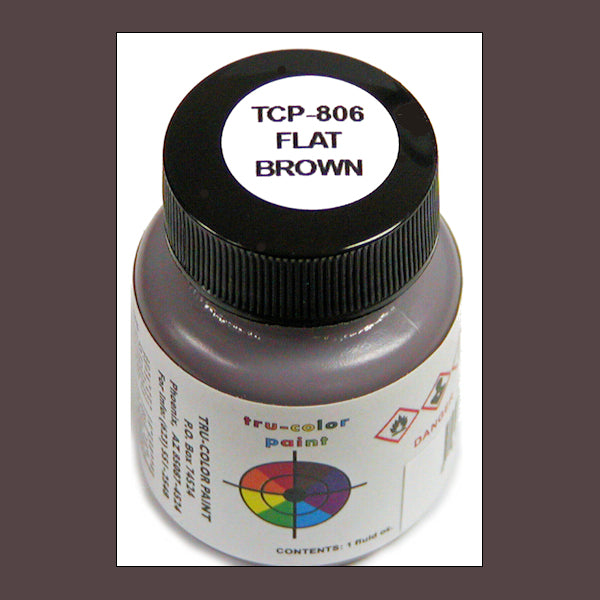 Flat BROWN 1 oz. bottle (Paint brush-ready) TCP-806-1