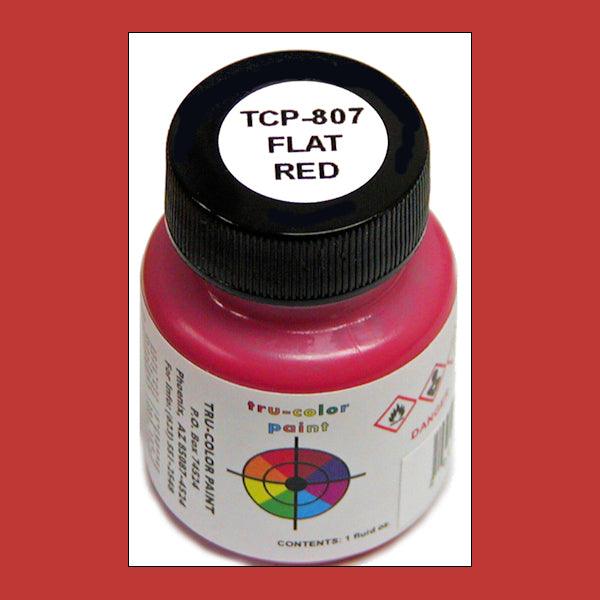 Flat RED 1 oz bottle (Paint brush-ready) Tru-Color Paint - Arizona Hobbies LLC