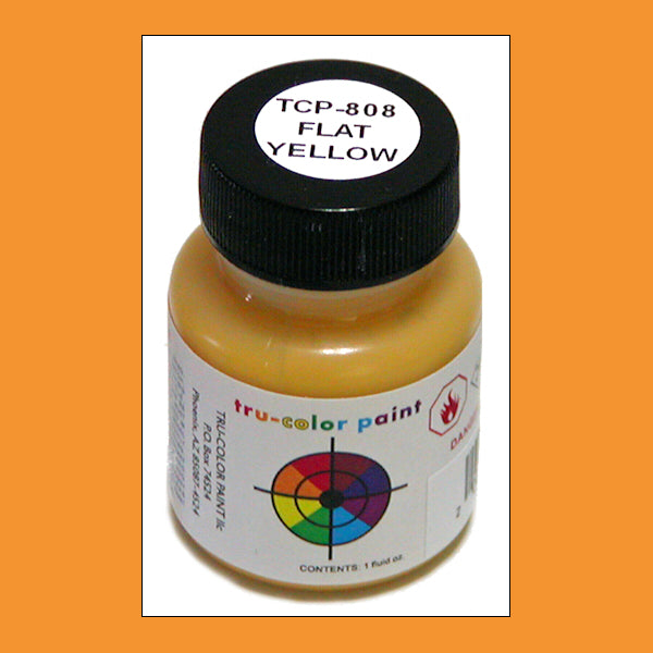 Flat YELLOW 1 oz. bottle (Paint brush-ready) TCP-808-1
