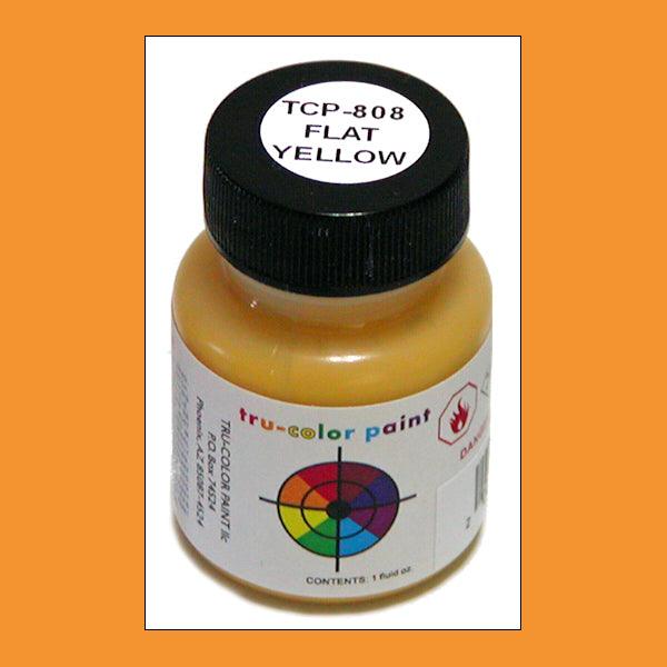 Flat YELLOW 1 oz bottle (Paint brush-ready) Tru-Color Paint - Arizona Hobbies LLC